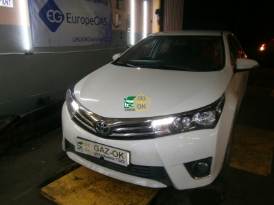 Установка ГБО на авто Toyota Corolla 2015 газ на машину Gaz Ok Газ ОК Киев